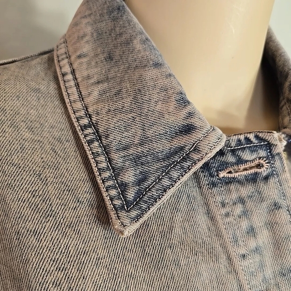 Sessun Ladies Faded Denim  Jacket With Belt Size S Oversized See Measurements - Picture 6 of 14